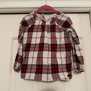 Sale! Burberry girls long sleeved check shirt sz 6y